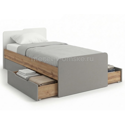 ШМ156 Кровать Оливер-1,2 с ящиками. Размер: 1300х800х2030. Спальная зона: 1200х2000