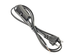 Ecola шнур для бра 2м с выключателем Черный 2х0.75 LT5RSAELT