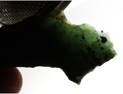 Серпентин, необработанный, дикий образец, Россия, КЧР, Урупский район (75*35*7 мм, 10 г) №37599