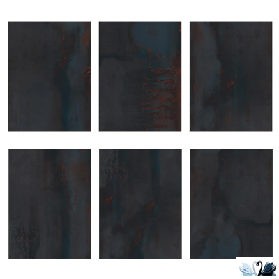 Керамогранит Staro Oxide Natural Metalic porcelain 60х120 см матовый карвинг черный