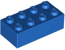 Brick 2 x 4, Blue (3001 / 300123 / 300173)