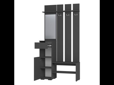 Прихожая Мия ПР-03 графит/графит 1000*2000* 376 мм