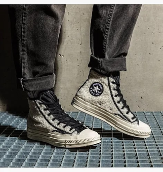 Зимние кеды Converse Chuck 70 Sherpa белые