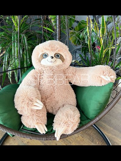 Плюшевый ленивец 100 см кремовый