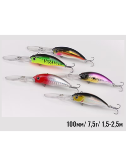 Воблер SeaskyFishing 100мм/ 7,5г/ 1,5-2,5м (уп-ка пакет)