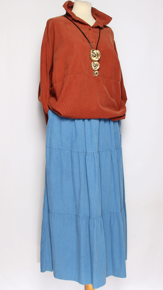 Рубашка "Вельветовая" терракотовая р.46-52