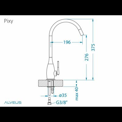 Смеситель Alveus PIXY