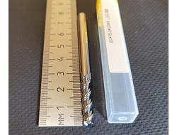 Фреза 6 мм HRC55 твердосплавная удлиненная 3-х зубая по цветному металлу 25/75 мм