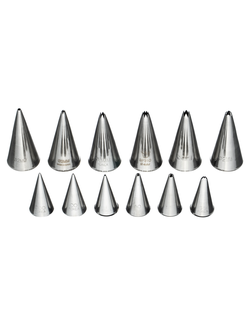 Набор кондитерских насадок 12 шт нерж. для тонких узоров