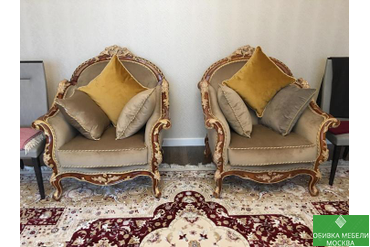 Обивка кресел велюр.☎