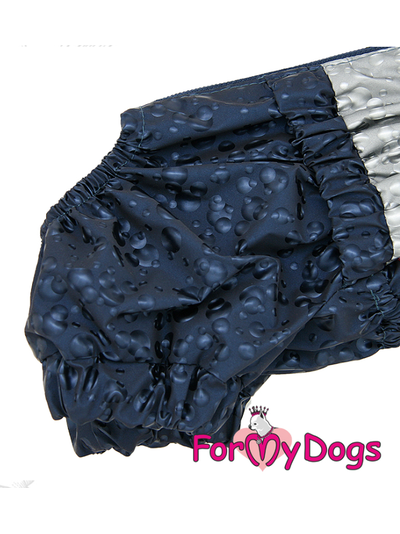 Дождевик капли синий/серебро