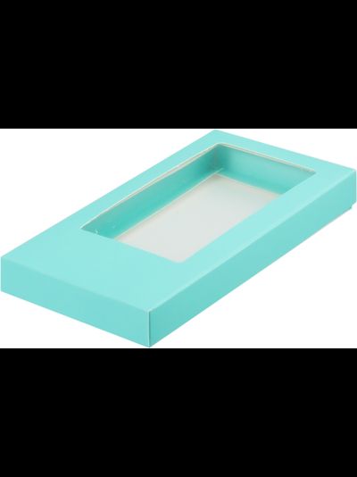 Коробка для плитки шоколада (бирюза), 180*90*17мм