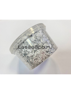 Поталь хлопья цвет Серебро 250 мл