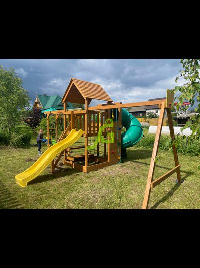 Детская площадка IgraGrad Крафт Pro 4 с трубой мод.2