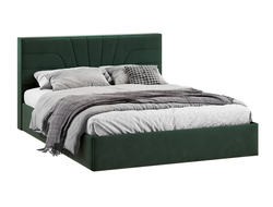 Спальня ПАНДОРА - Кровать c подъемным механизмом Тип 1 Велюр Confetti Deep forest