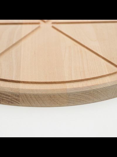 Доска деревянная с желобом "Для пиццы" на 6 кусков 320х18 мм, береза