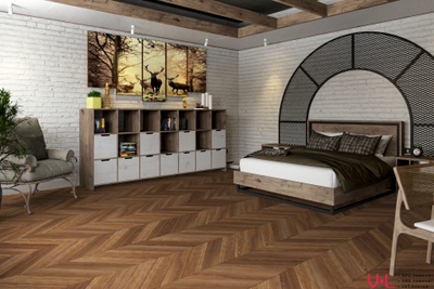 Кварцвиниловая плитка Damy Floor Chevron LVT Шайо DF07-Ch-LVT