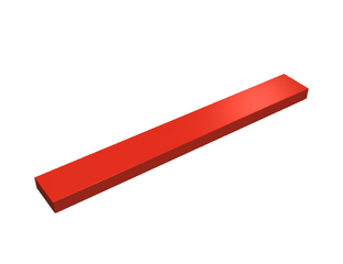 Tile 1 x 8, Red (4162 / 416221)