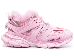 КРОССОВКИ BALENCIAGA TRACK с мехом розовые