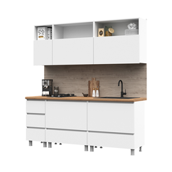 Кухня 2,0 ХЕЛЕН (2000*1900*600мм), Белый/белый