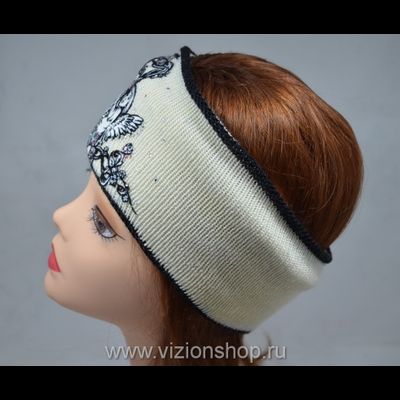 Повязка на голову трикотажная Vizio Италия 4902 белая