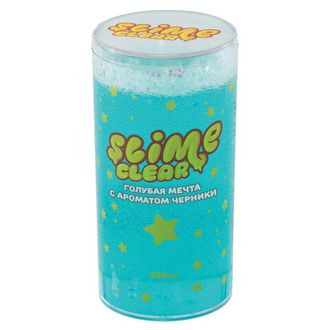Слайм (лизун) "Clear Slime. Голубая мечта", с ароматом черники, 250 г, ВОЛШЕБНЫЙ МИР, S130-33, S300-35