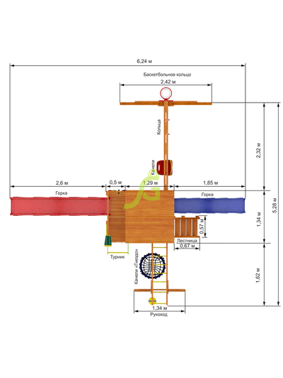 Детская площадка IgraGrad Крафт Pro 5