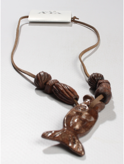 Подвеска "Рыбка с бусинами2" керамика