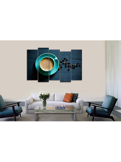 Модульная картина &quot;Бирюзовая чашечка кофе&quot;