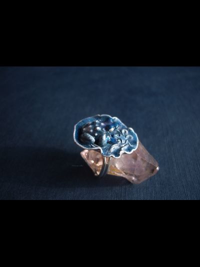 &quot;Сулу, Царевна Морской Пучины&quot;, кольцо-лягушка (скульптурная миниатюра)