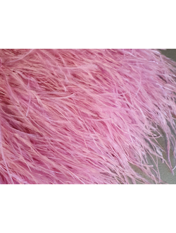 Перья страуса 10-15см ПЫЛЬНЫЙ РОЗОВЫЙ