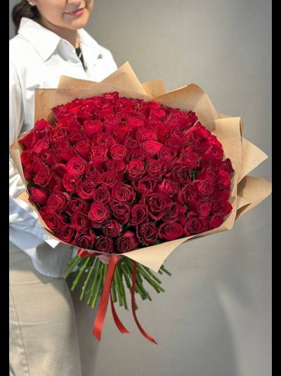 101 роза Кения PREMIUM