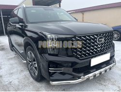 Пороги с накладным листом Папа Тюнинг d53 для GAC GS8 2025-