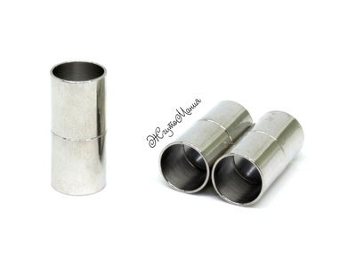 МАГНИТНАЯ ЗАСТЁЖКА "ЦИЛИНДР" - 8мм - НИКЕЛЬ / СЕРЕБРО