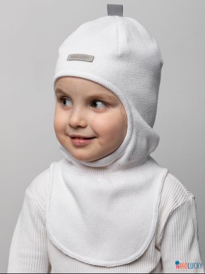 Шапка-шлем 23301-01 х/б подклад, белый 48-50