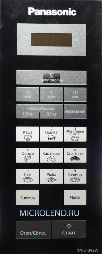 мембрана клавиатуры  свч печи Panasonic NN-ST342W