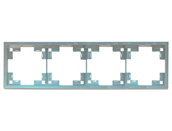 Рамка четверная стандарт, серебро Rikett - 35840 SV