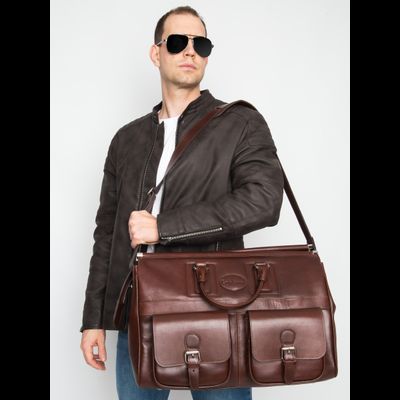 Кожаный саквояж Fabriano premium brown (арт. 4008-53)