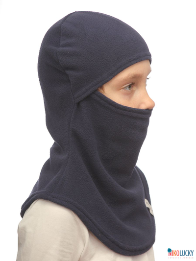 Шапка-шлем 23202-02 100% полиэстер, темно-синий 54-56