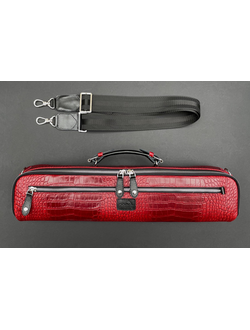 Soloway flute bag  (red reptile)