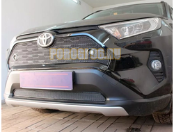 Защита радиатора для Toyota Rav4 2019- black низ PREMIUM