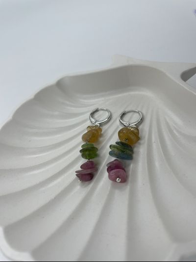 Серьги с турмалином