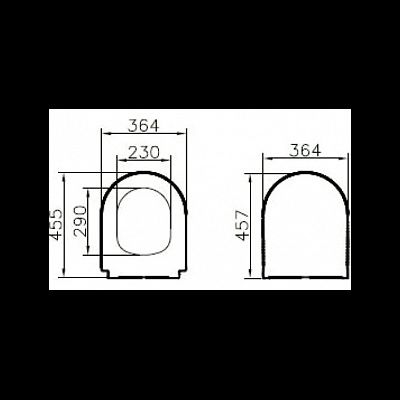 Тонкое сиденье для унитаза, Vitra S50, с микролифтом, 110-003-019