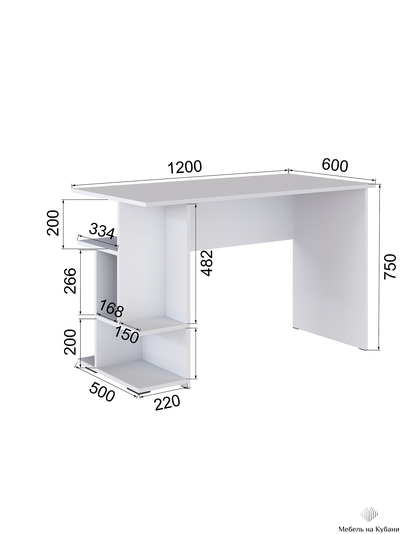 СКМ-6 компьютерный стол Белый с тиснением «Древесные поры»