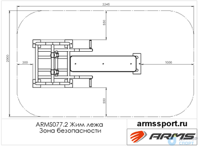 Уличный тренажер для жима лежа