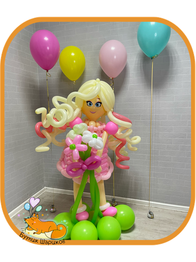 4 шарика и куколка из шариков
