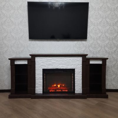 Электрокамин Моника LUX AO M2 с очагом Sparta 25.5 LED