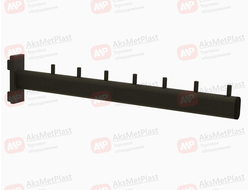 MB-F735Z Кронштейн прямой черный шагрень 7 штырьков L=350 мм для профиля и колонны системы Базис/Canalina/Global