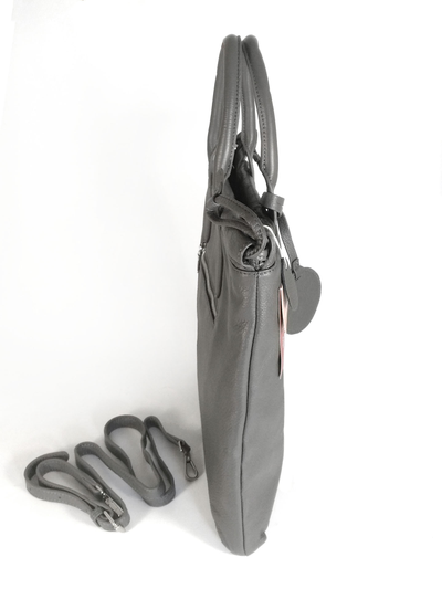 (АРТИКУЛ: 9493/1/1) СУМКА ЖЕНСКАЯ, СРЕДНЕГО РАЗМЕРА, НАТУРАЛЬНЫЕ КОЖА, СЕРАЯ, РЕМЕНЬ ЧЕРЕЗ ПЛЕЧО *