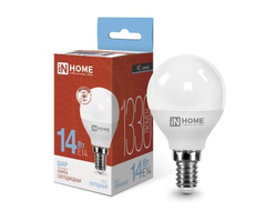 Лампа светодиодная ASD/InHome  VC шар P45 E14 14W(1330lm) 6500К 6K 90x46 (без пульсации) 7850